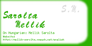 sarolta mellik business card